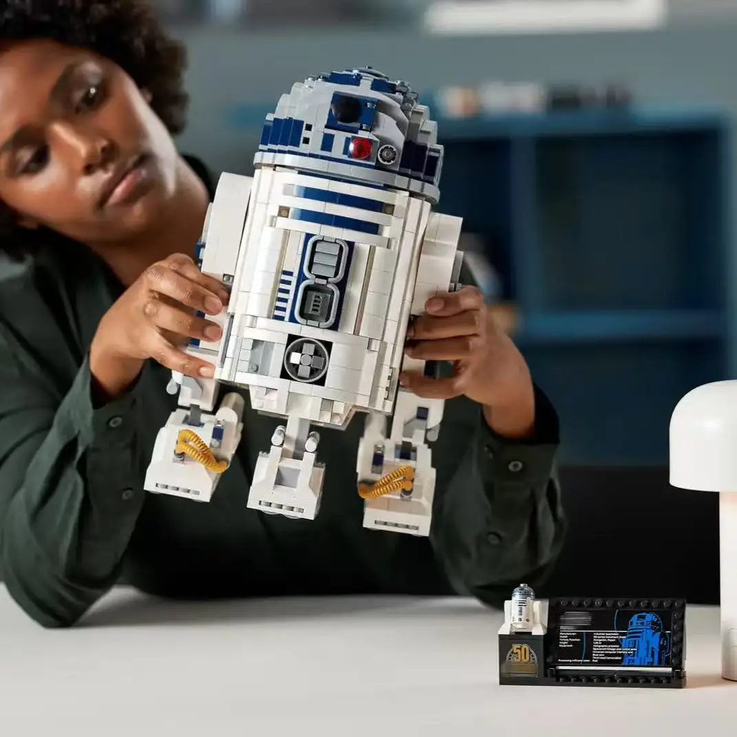 75308 In-stock Star Wars R2-D2 robot building block set, decoration, birthday gift, Halloween gift moc