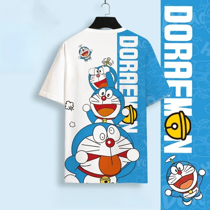 

Anime Doraemon Men‘s Clothes Trendy Brand Round Neck Quick-drying T-shirt Short-sleeved Outdoor Kid Tees Motorcycle Sport Top