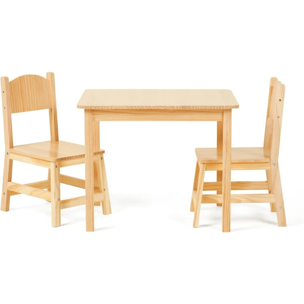 

Solid Wooden Toddler Table and Chair Set, Stable and Sturdy, Easy to Clean Material, Kids Table and Chairs for Livingroom, Dayca