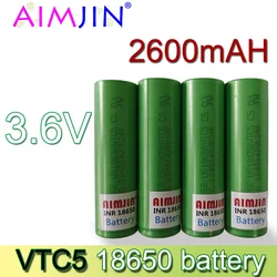 100% brand new  VTC5 3.6V 2600mah Lithium Rechargeable 18650 Battery 30A Discharge for All Kinds of Electroni+charger