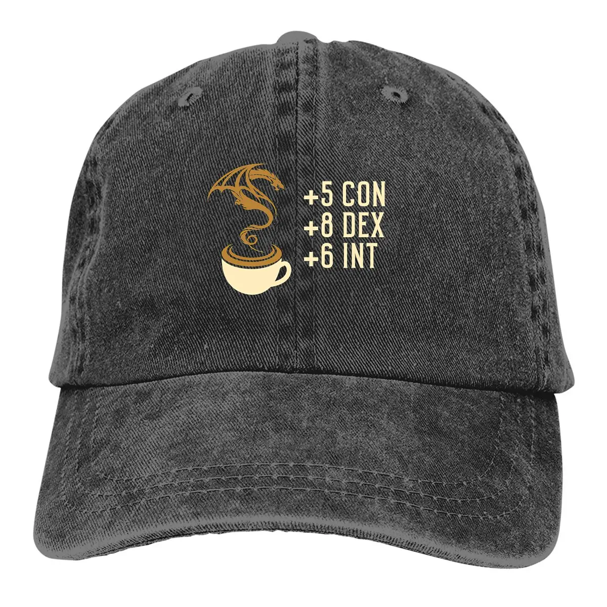 Coffee Stats for Roleplaying Baseball Cap Men Hats Women Visor Protection Snapback DnD Game Caps