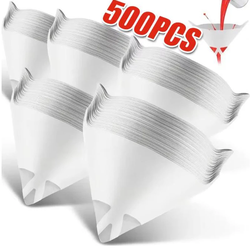 Papel Filtro para Pintura de Coche Desechable de 190 Micrones, Filtro de Malla para Pulverización de Pintura, Embudo de Malla de Nylon Cónico de 100 Mallas