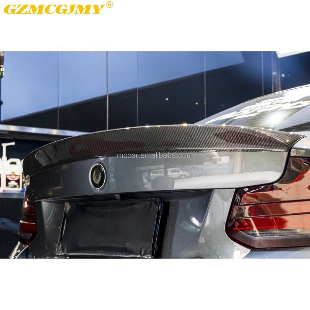 High Glossy Rear Spoiler For BMW F87 M2 M2C Prepreg Dry Carbon Fiber Rear Wing Car Spoiler