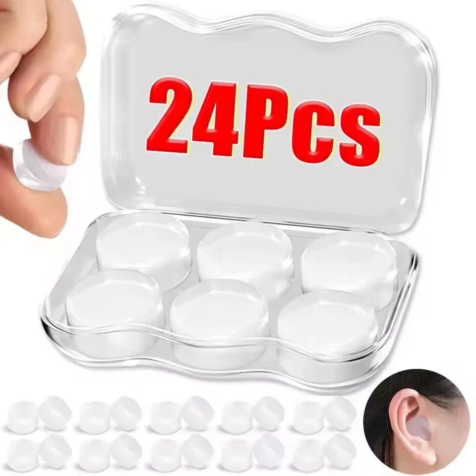 Transparent Soft Silicone Gel Earplugs Silent Noise Cancelling Sleeping Ear Plug Waterproof Swimming Ear Protection Earplug