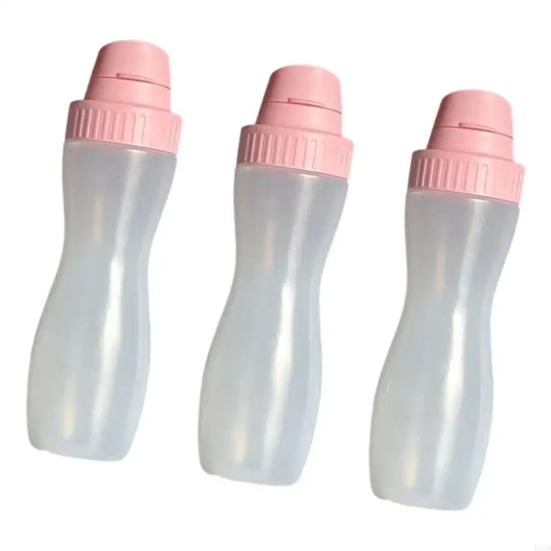 3 Unit Squeeze Bottle Set Stream Dispensing System Dishwasher Safe PP for Kitchen Use 0XXB