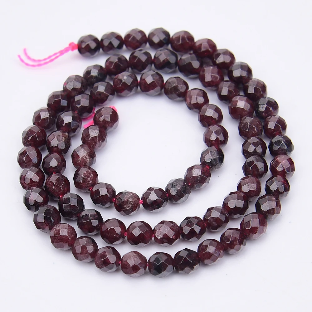 

APDGG 5mm 2 Strands Natural Red Garnet Loose Beads Strands 15.4" Jewelry DIY