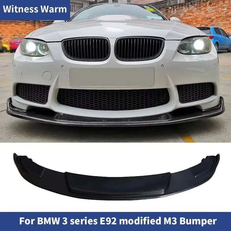 Pare-Choc Avant en Fibre de Carbone, Kit de Carrosserie pour BMW Série 3 E92 Modifié M3 2005-2012