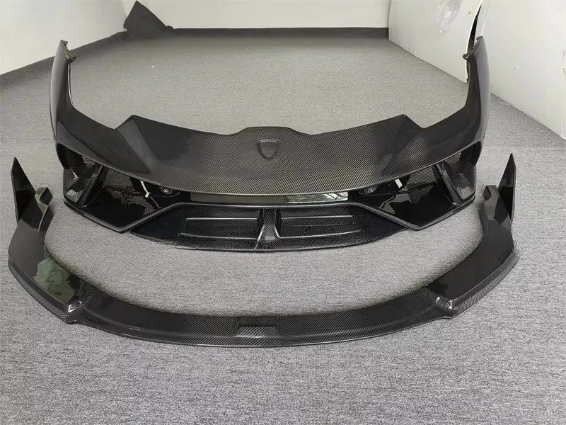 Upgraded to P-style All Carbon Fiber Front Bumper for Huracan LP580 LP610 Body Kit for LP640 Carbon Fiber Front Lip