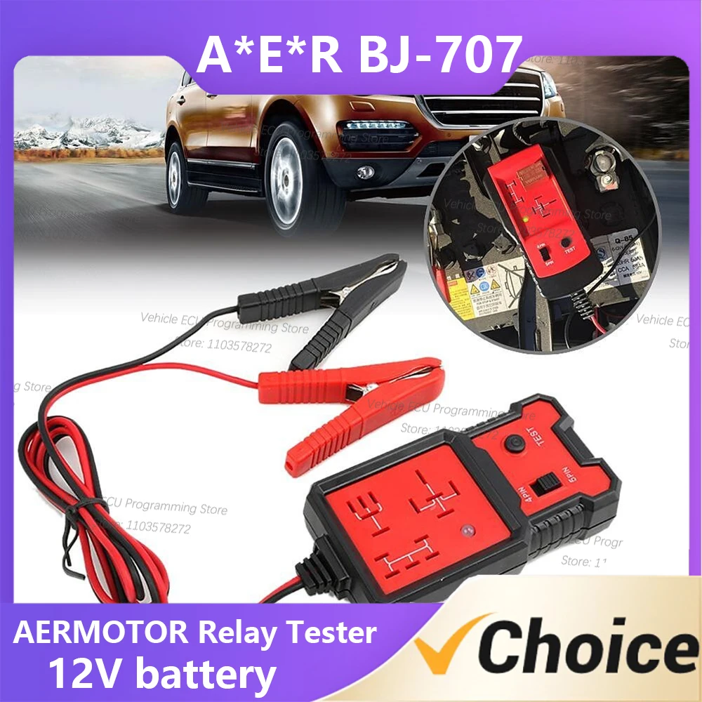 

2024 A*E*R BJ-707 Device version AERMOTOR Relay Tester detection relay normally applicable automotive relay market 12V 4PIN/5PIN