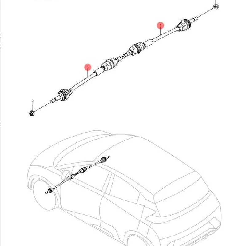 For Byd Seagull Dolphin Mini 2022-2025 Eqe-03010 Drive Half Shaft Original Car Accessories Para Auto Tools