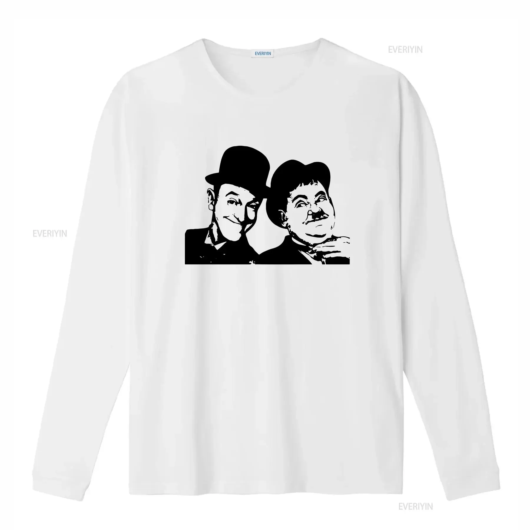 Laurel n Hardy Face Vector Funny Movie Retro Friend Happy T Shirt New vintage Washed Stretched Slightly designer clothes Casual