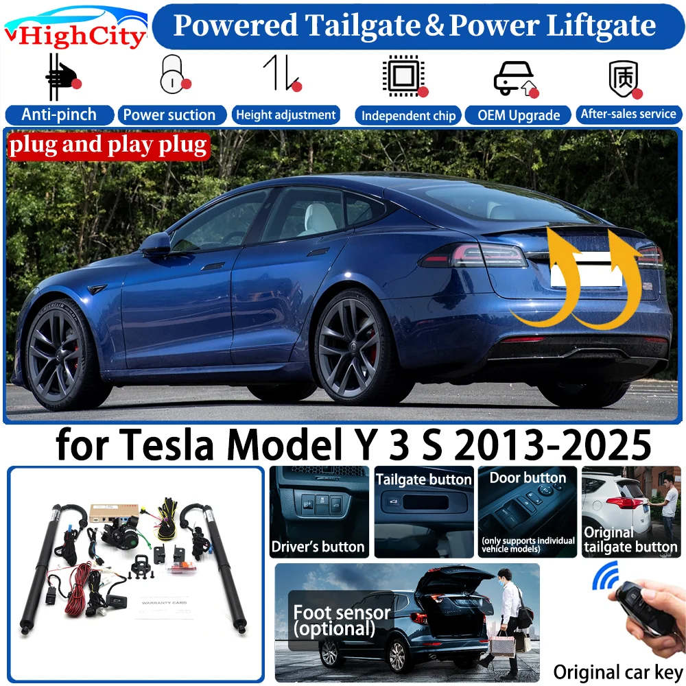 for Tesla Model Y 3 S 2013-2025 Car OEM Automatic Smart Powered Tailgate Power Liftgate System Intelligent Strut Trunk Lift Kit