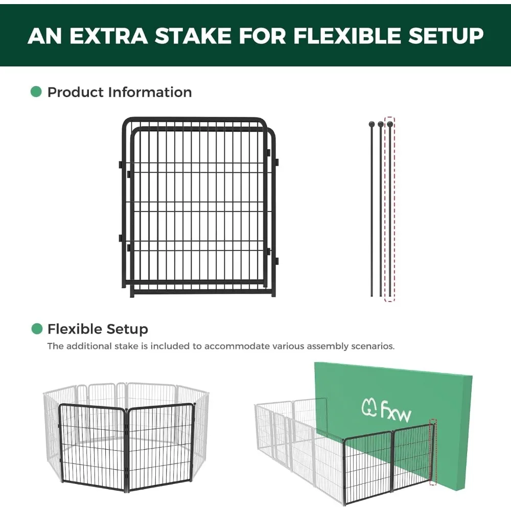 روضة كلب داخلية للعب الآمن بدون إجهاد - قلم شديد التحمل مقاس 32 بوصة مكون من لوحتين للكلاب الصغيرة والمتوسطة #2