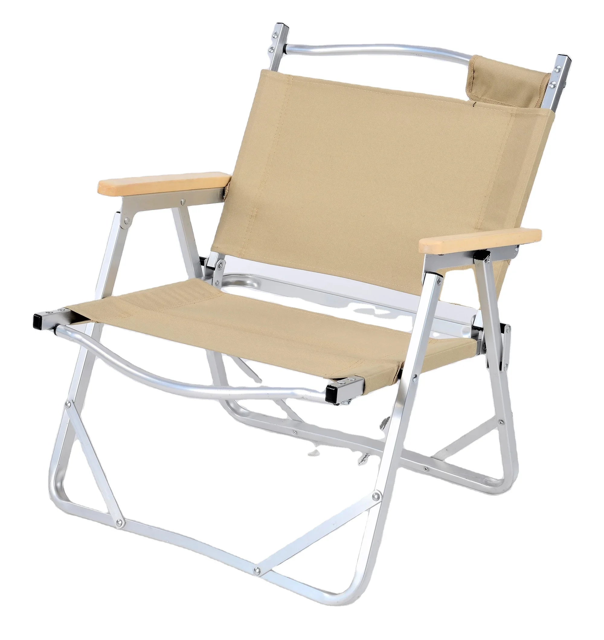 Outdoor Furniture Kermit Chair Wood Grain Aluminum Portable Folding Camping Chair Fishing Chair