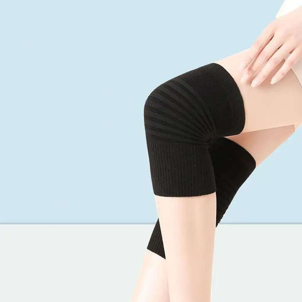 Women Men Cotton Knee Warmers Soft Thermal Knitted Knee Protector Sleeve Stretch Fit Knee Brace Pads Suitable for Old Cold Legs