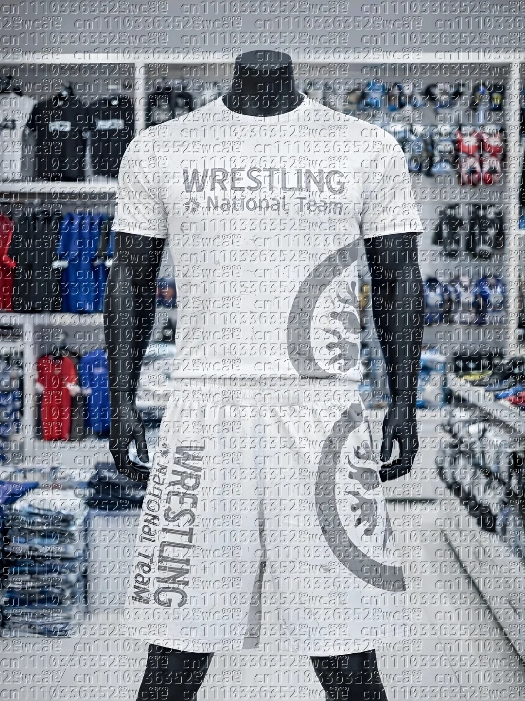 

New 2026 Popular Men's T-shirt Set, Wrestling Fitness Team Uniform, Summer Training Team Uniform, Adult Sports Top, Shorts