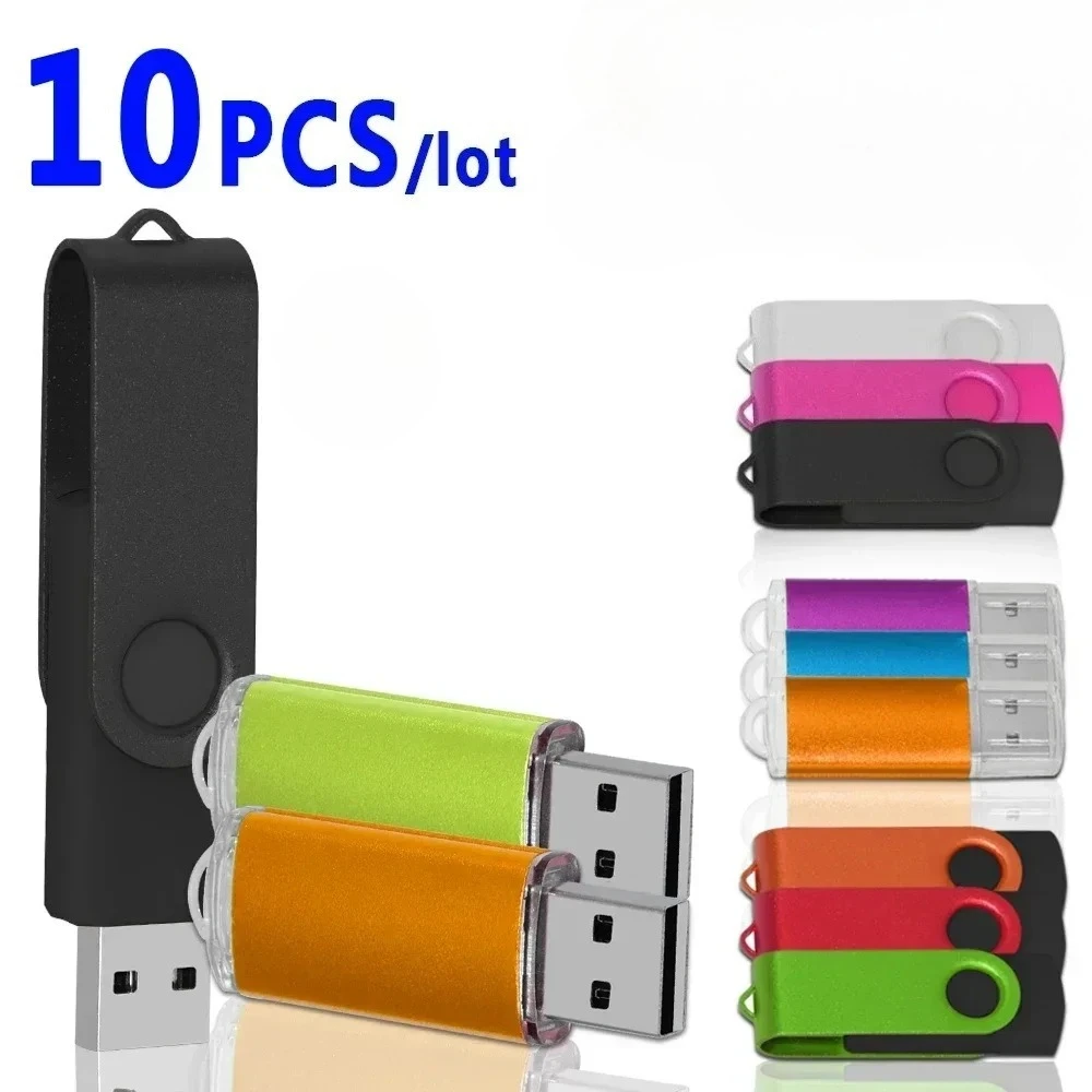 10PCS/lot Metal USB Flash Pen Drive 4GB 8GB 16G Pendrive 32GB 64G Memory Stick Free Customized LOGO Real Capacity U Disk Cle Usb