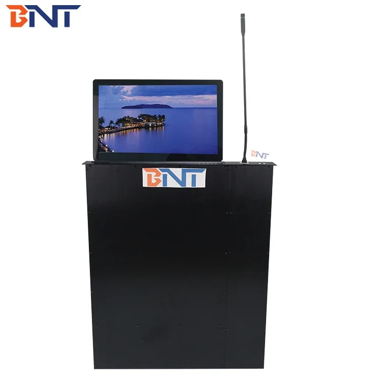 BNT  17.3 Inch FHD Screen  Desk Motorized LCD Monitor Lifter And  Motorized MIC