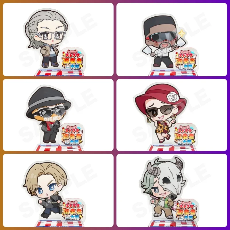 Street Graffiti 10CM Acrylic Display Stand Cartoon Character Figure Model Desktop Ornament Holiday Gift For Otaku Keychain