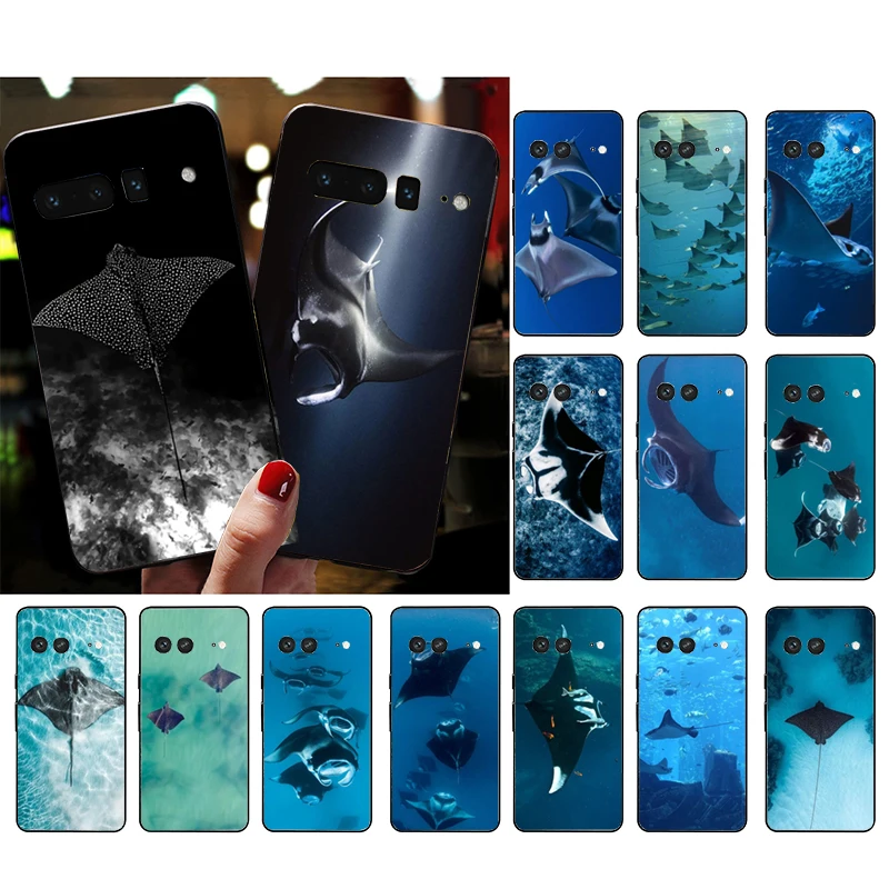 Manta Ray Sea Creature Phone Case For Google Pixel 9 Pro XL 9 8 7 Pro 8A 7A 7 6A 6 Pro Pixel 4 3 XL 5 6 4A Shell