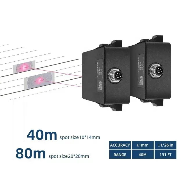 

40m Range 1mm Accuracy 20Hz Rate RS232 Interface IP67 Waterproof Filled Laser Distance Sensor Module Hot sales