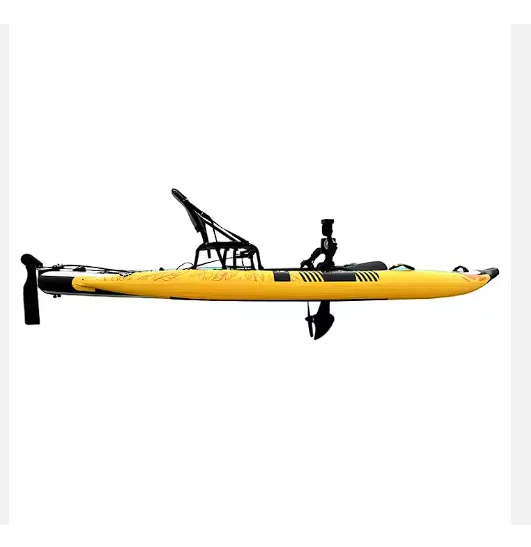 Convenient and practical ocean fin drop needle two-color transparent inflatable pedal fishing boat