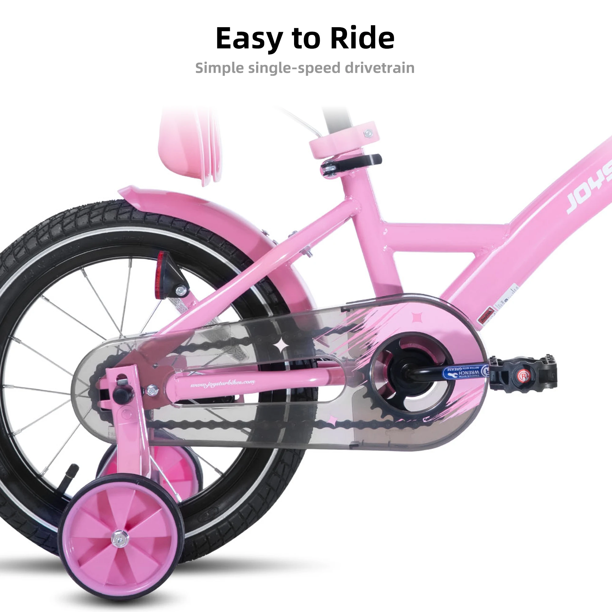 Joystar Bicicleta para niños de 14, 16 y 20 pulgadas para niñas de 3 a 10 años, bicicletas para niñas con ruedas de entrenamiento, serpentinas, cesta y asiento para muñecas