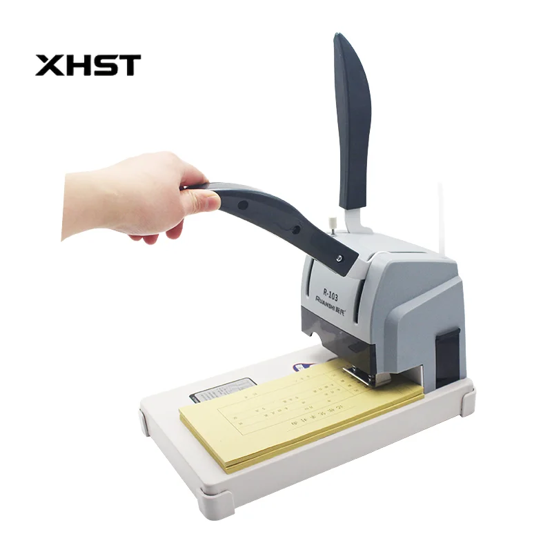R-103 30mm Voucher Binding Machine Financial Accounting VouchersSpecial File Bill Punching MachineHot Melt Riveting Pipe Manual