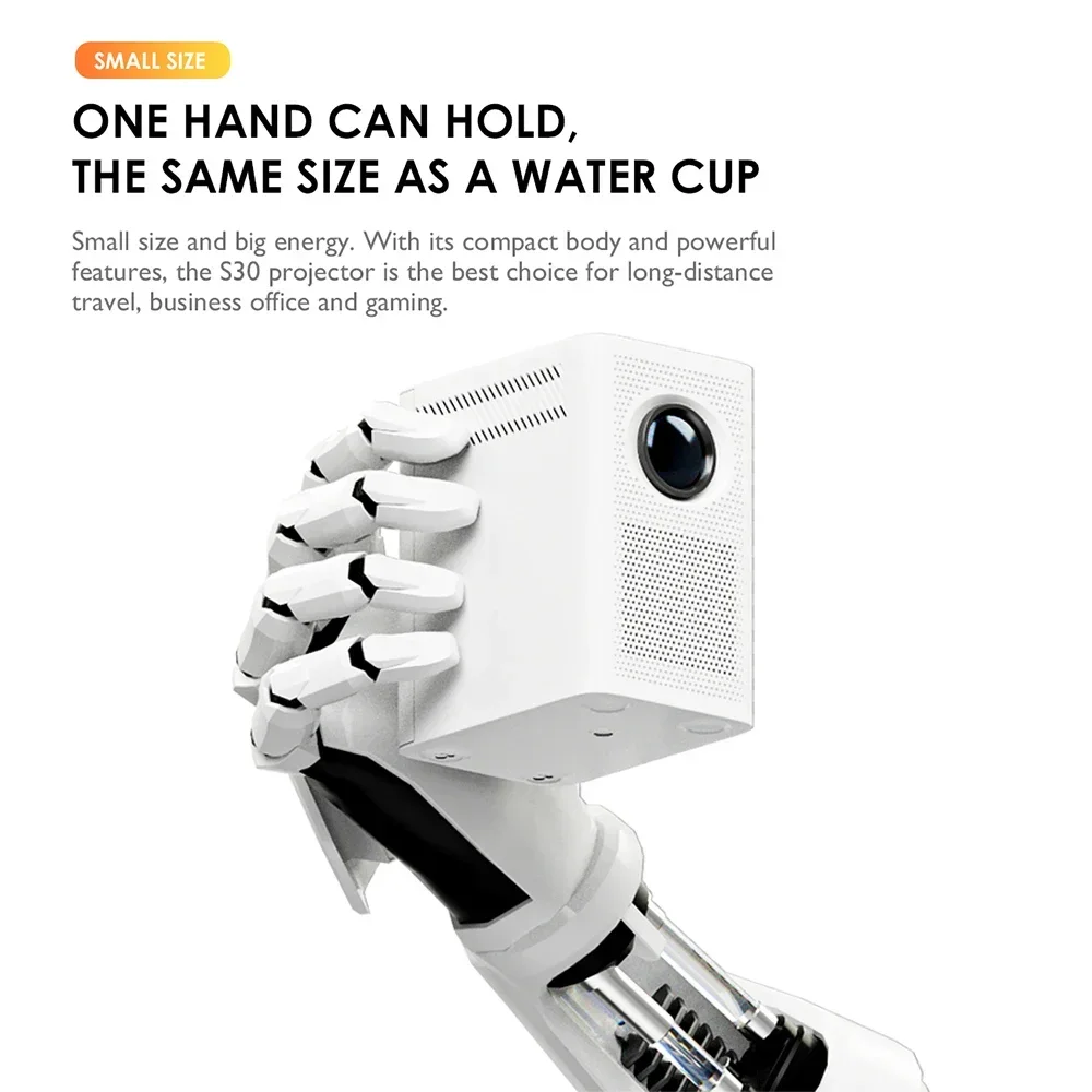 S30Max 4K HD Smart Projector Home Portable Wireless Mini Projector with WiFi and Bluetooth Pocket Outdoor