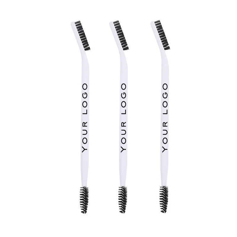 50Pcs Custom Logo Eyelash Eyebrow Lift Applicator Tool Spoolie Mascara Wand Double End Eyebrow Eyelash Eye Brow Makeup Brushes