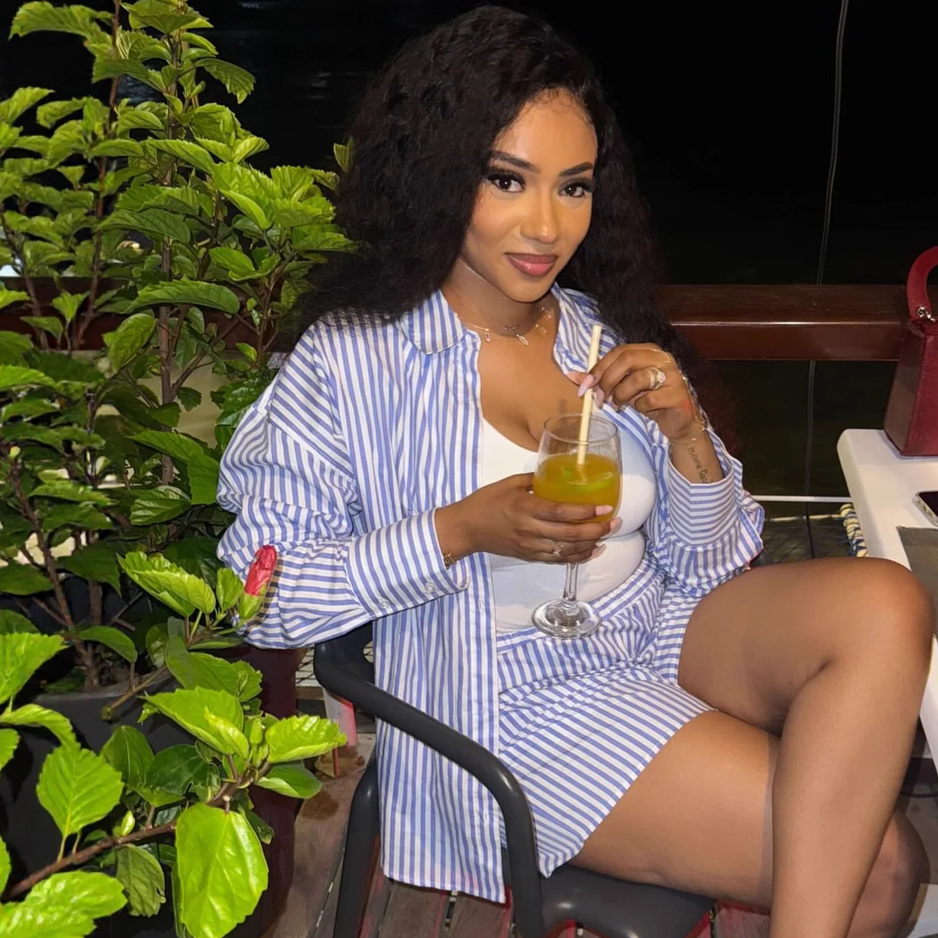 

Two Pieces Women Short Sets Striped Matching Sets Turn Down Collar Long Sleeves Button Top Elastic Waist Pants Loose 2025 Summer