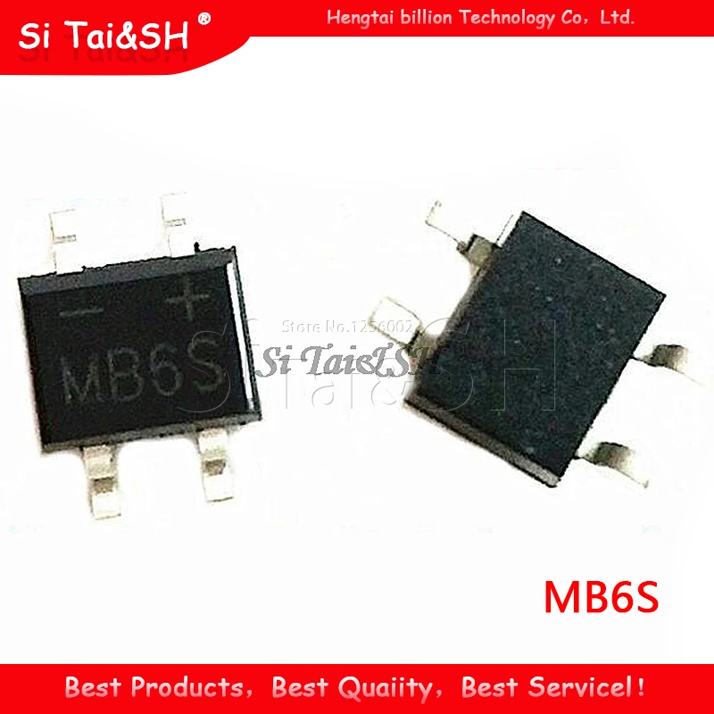 Produk bagus 20 buah casing tahan air hitam MB6S 0,5A 600V