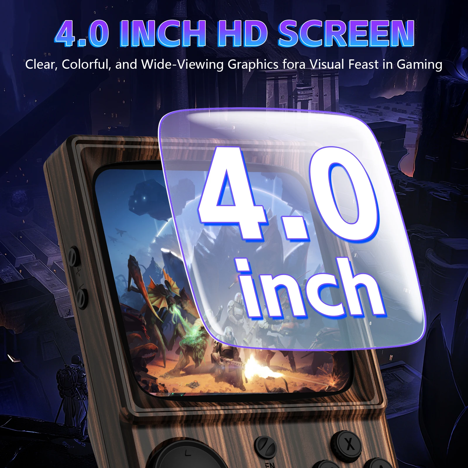 AISLPC R40 MAX Handheld Game Console EmuEMEC System 4.0'' Screen 5G WiFi Portable Pocket Video Player Ship From US