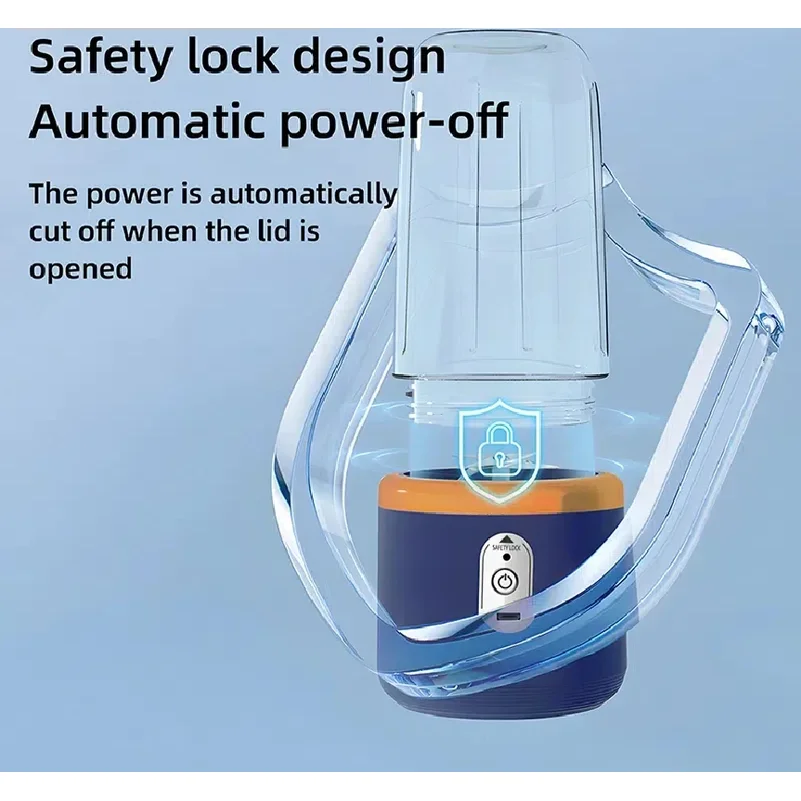 Electric Portable Juicer Blender 400ml USB Charging Fruit Smoothie Maker for Lemon Orange - Compact Juicing Cup Smoothie Blender