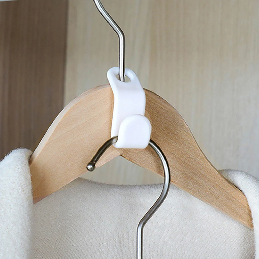 50/10Pcs Clothes Hanger Hooks Space Saving Closet Connector Hook Cascading Hanger Plastic Extender Clips Wardrobe Coat Organizer