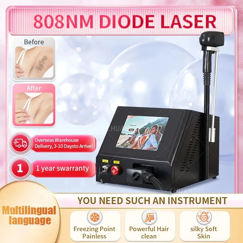 

808nm 2000W 755 1064 Diode Laser Hair Removal Machine New Ice Platinum Laser Ice Titanium Diode Laser Hair Removal Machine