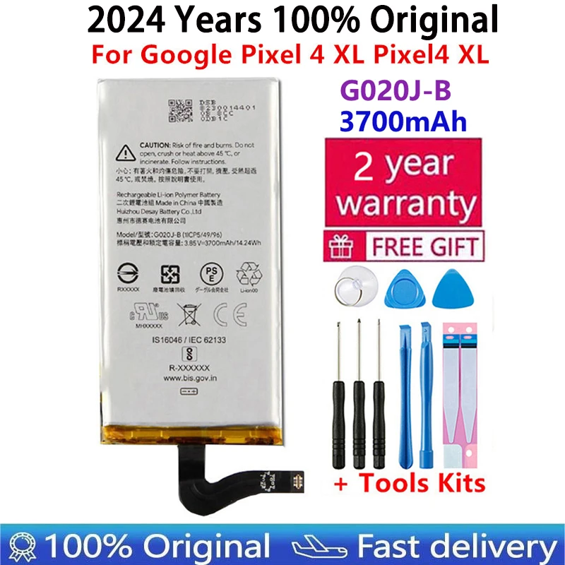 

100% Original Mobile Phone Replacement Battery G020J-B For Google Pixel 4 XL Pixel4 XL Battery 3700mAh Bateria Fast Shipping