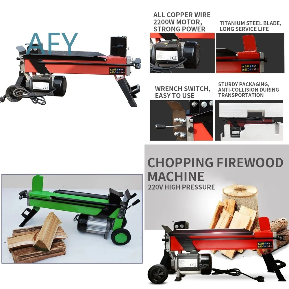 1PC 8T Hydraulic Wood Splitter Machine for HLS8T-52 220V Log Splitter for Woodworking Timber Cutting Forestry Farm Tool Heavy