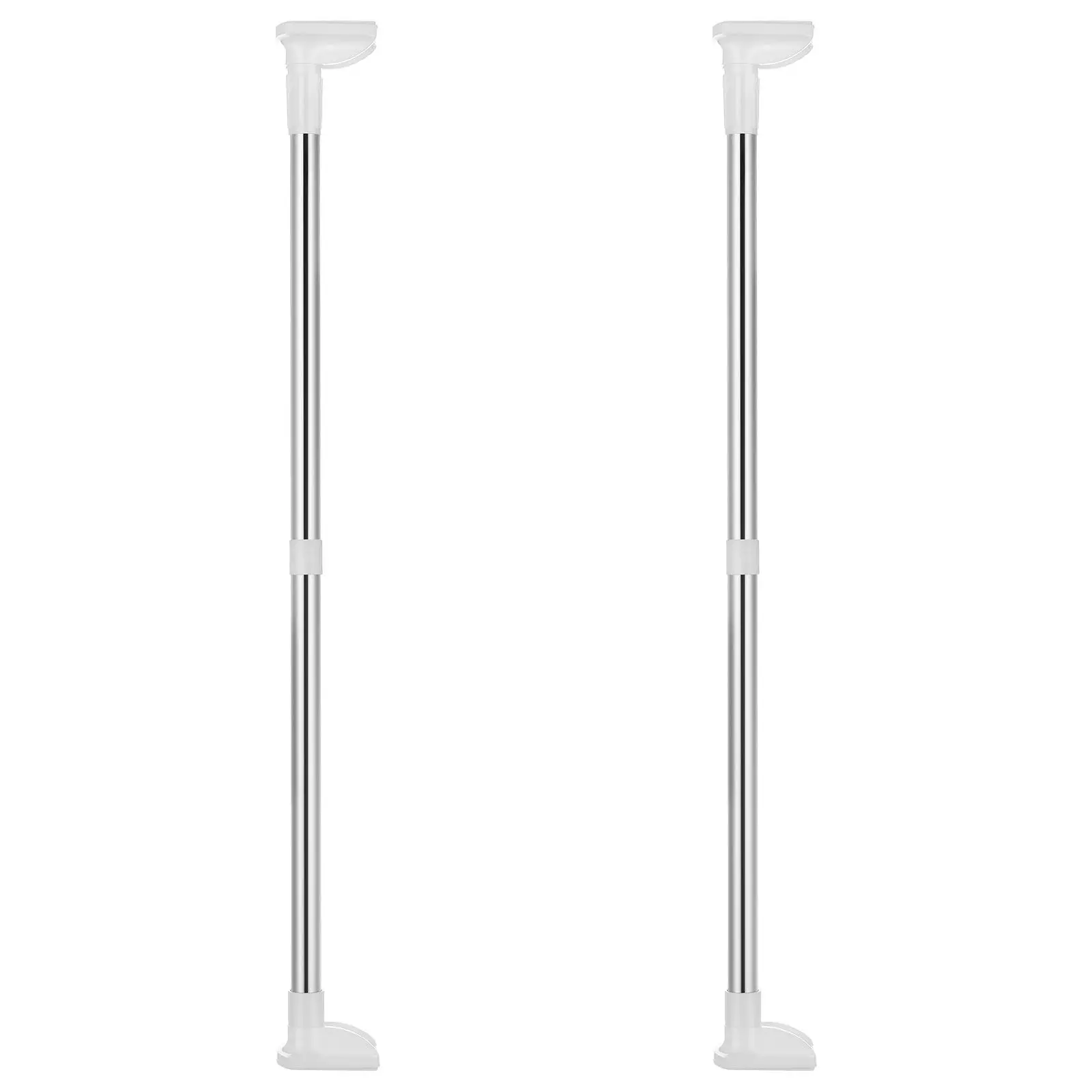 

2Pcs Adjustable Hanging Closet Rods Stainless Steel Heavy Duty Clothes Rod for Wardrobe Laundry Room Closet Rod