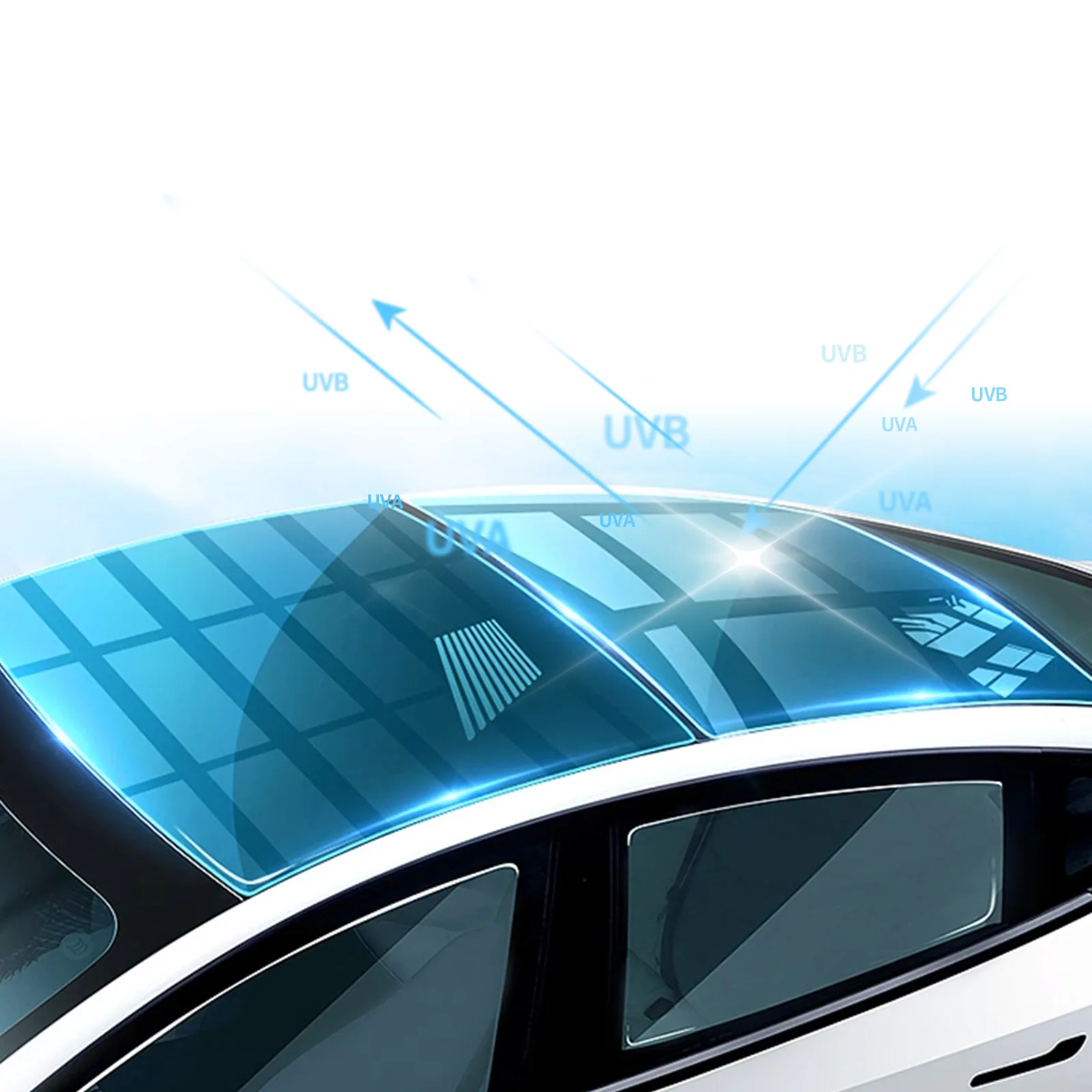TPU Sunroof Protection Film for Cars UV Proof Infrared Rejection Stain Resistant with Self Healing Function