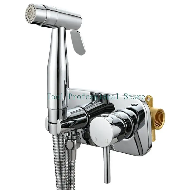 57QF Elegant Toilet Bidet Sprayer Set with Hot Cold mixers Valves Warm Water Sprays