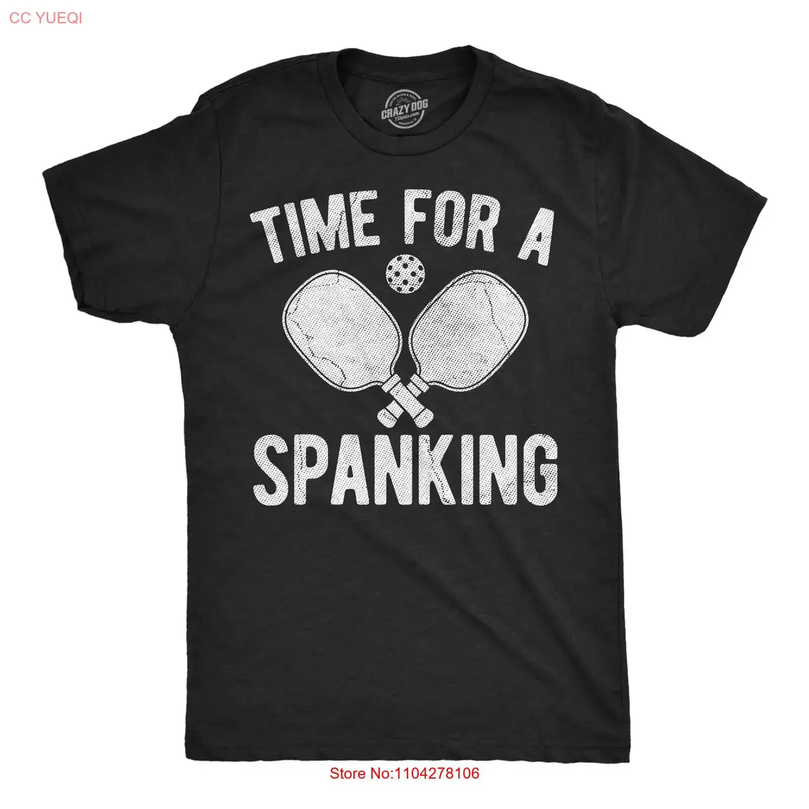 Mens Funny T Shirt Time for A Spanking Sarcastic Pickleball Novelty vintage Washed Breathable homme Unisex