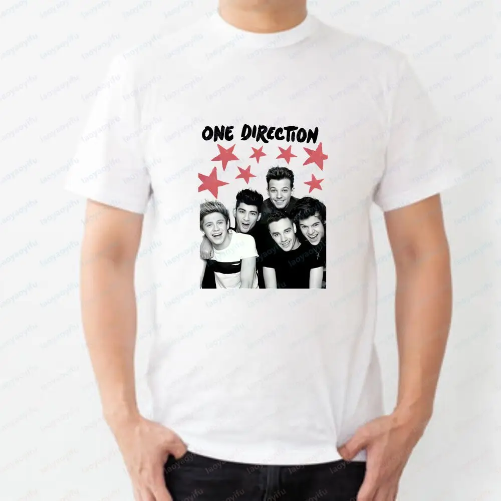One Direction - Summer Trended Urban Casual Short-Sleeved Men's and Women's Round-neck T-Shirt Comfortable T-Shirt