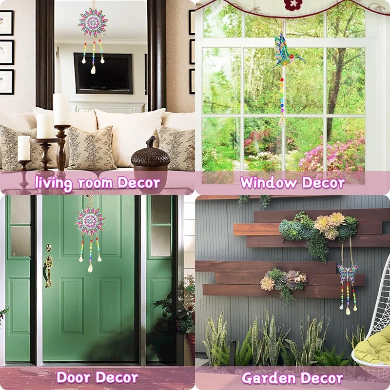 Diamante Imagem Suncatcher para Crianças, Pendant Craft Set, Wind Play Kit, DIY, 5D