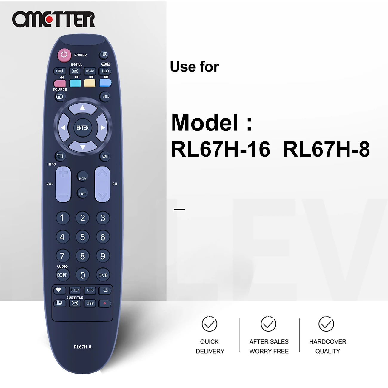 Mando a distancia RL67H-8 TV, para Changhong TV, LED29A6500S, RL67H-16, Taba, LC32HA3, LED50C2000H, LED50C2000IS, LED29B1000S, TV20A-C35