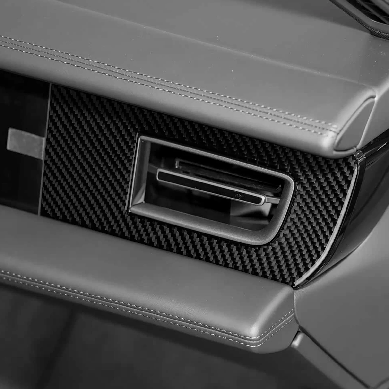 For Porsche Taycan 2019-2026 Air Vents on Both Sides Decorative Real Carbon Fiber Car Interior Accessories Decoration Sticker