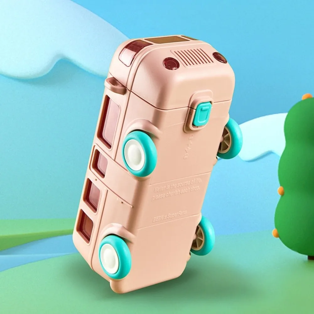 

Drinking Bottle 500ml Baby Bus Water Bottle Removable Leak-Proof Car Shape Straw Water Cup Cute Cartoon 's Water Bottle Children