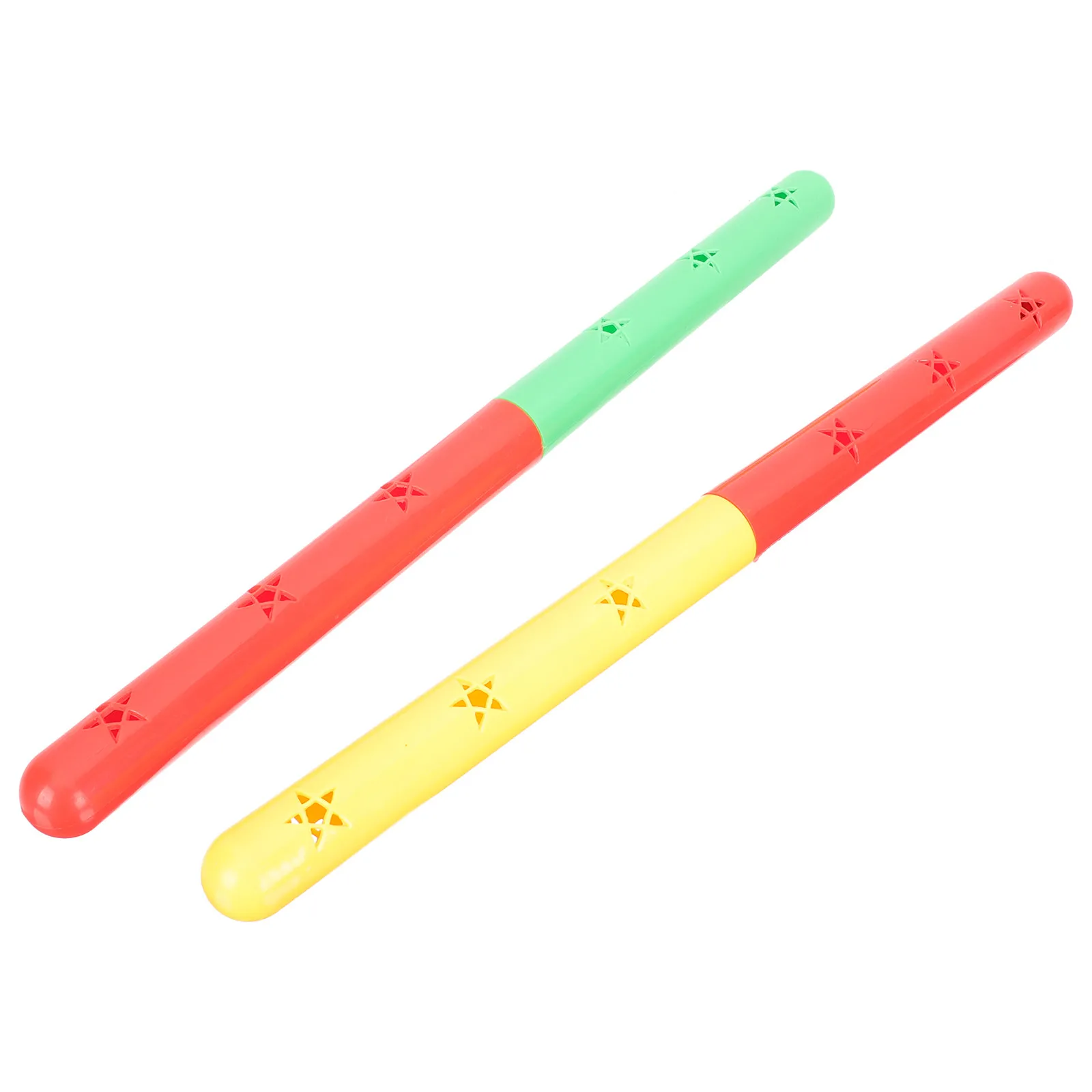 2Pcs Dual-Color Sports Sticks Relay Race Sticks for Gymnastics and Field Events Wear-Resistant ABS Material Smooth Surface