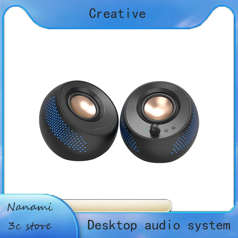 Creative Pebble X Bluetooth 5.3 connexion sans fil USB haut-parleur d'ordinateur rvb filaire Audio de bureau �clairage personnalis� cadeau de no�l