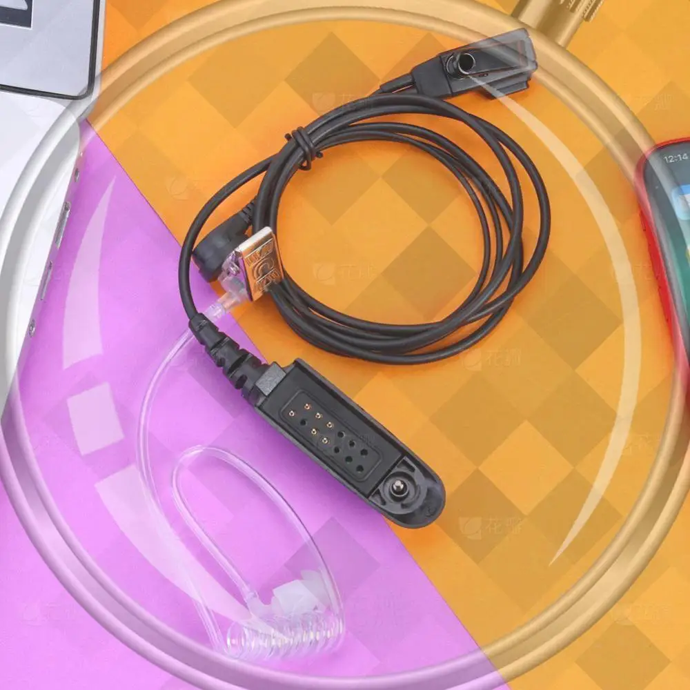 

Практичная акустическая трубка-гарнитура с микрофоном и кнопкой PTT для рации Motorola GP380, GP340, GP328, аксессуар для защиты конфиденциальности